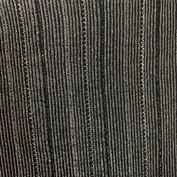 VTG Glam Silver  Metallic Maxi Dress Lined Body-con Formal Tagged SZ 13 Sparkle - Picture 14 of 16